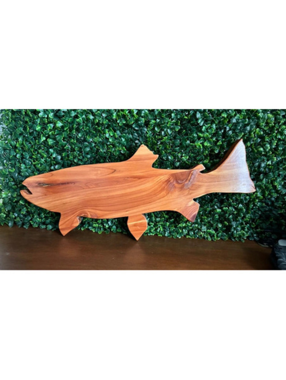 Solid Wood Fish Wall Hanging 17” Coastal Cabin Decor
